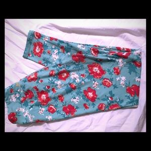 Gorgeous OS LulaRoe Floral Leggings